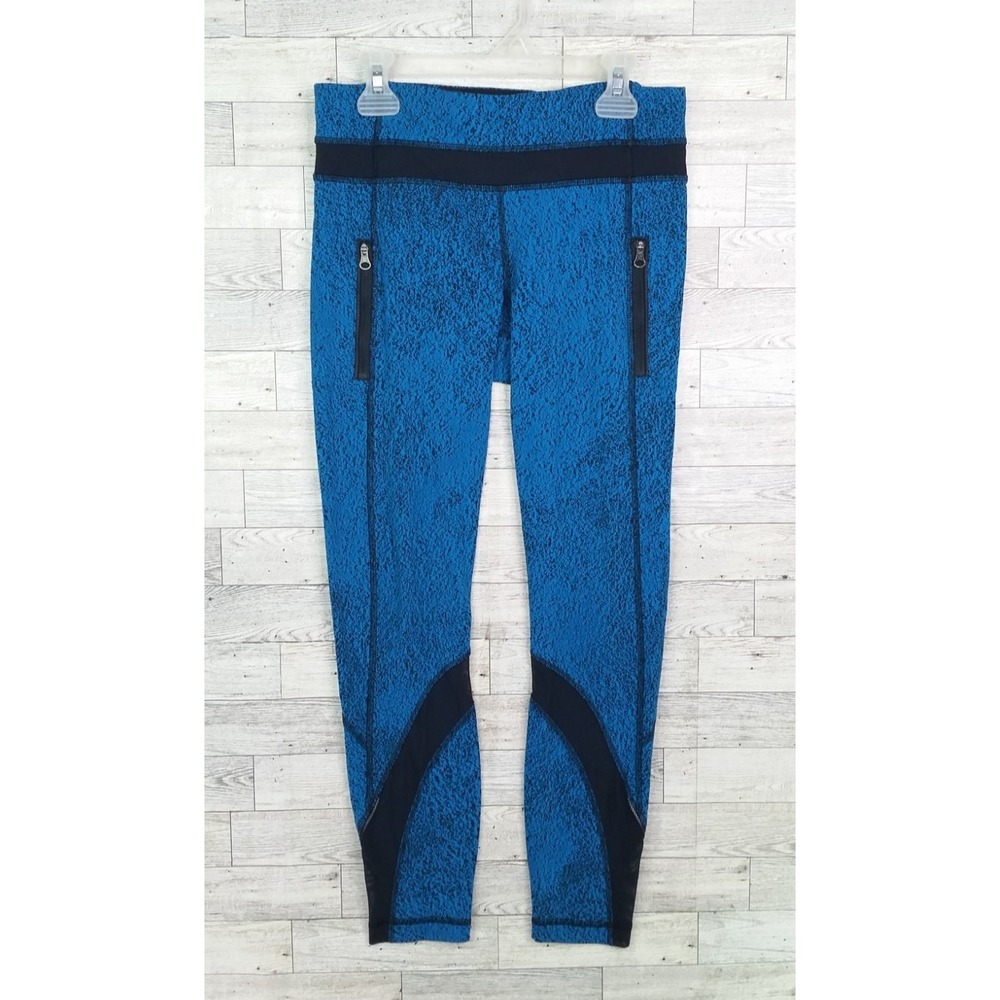 Lululemon Inspire Tight II Power Luxtreme Blue Black Size 6 Leggings Pants